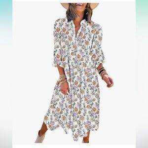 New Dokotoo Floral Print Maxi Dress Size XL